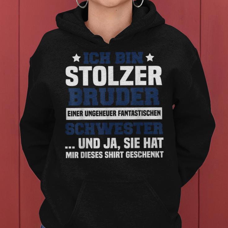 Ich Bin Stolzer Bruder Einer Fantastischen Schwester Kapuzenpullover für Damen