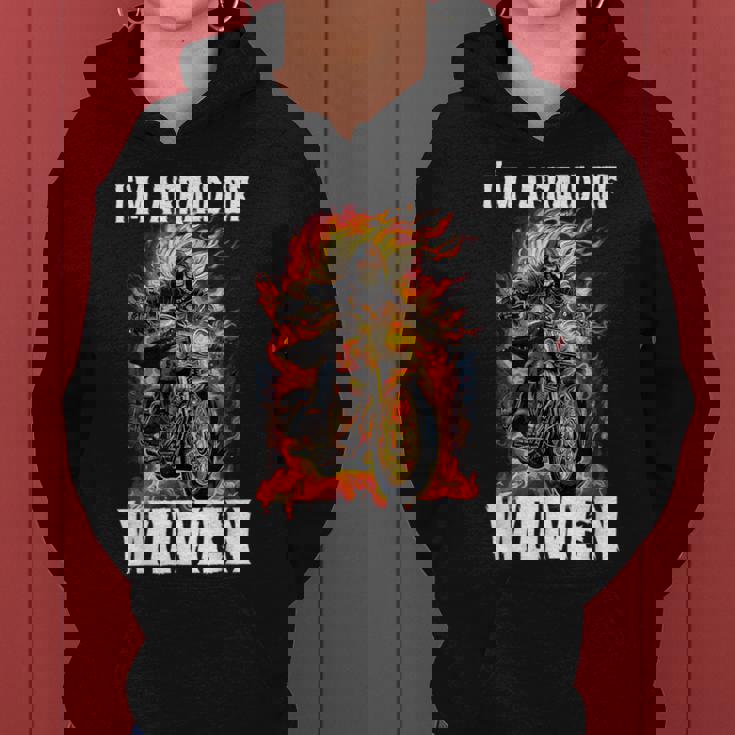 I'm Afraid Of Cringe Skeleton Sudadera con capucha para mujer