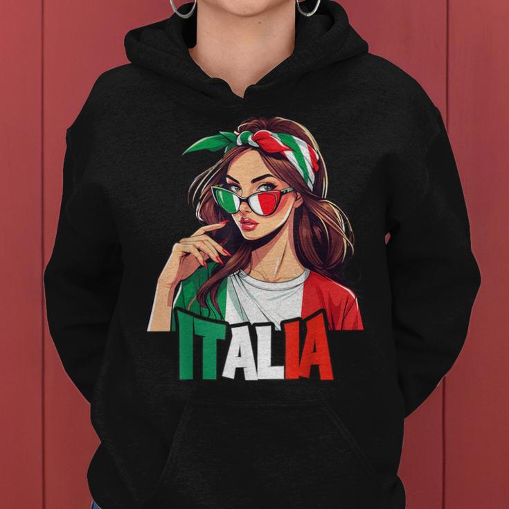 Italy Flag Woman Sunglasses Girls Italy & Italia Kapuzenpullover für Damen