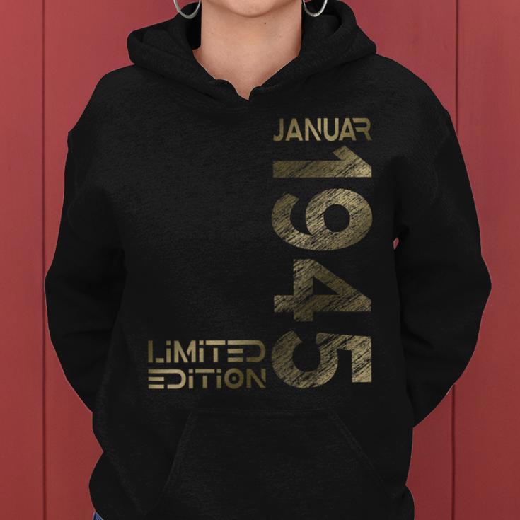 January 1945 Man Woman 80Th Birthday Limited Edition Kapuzenpullover für Damen