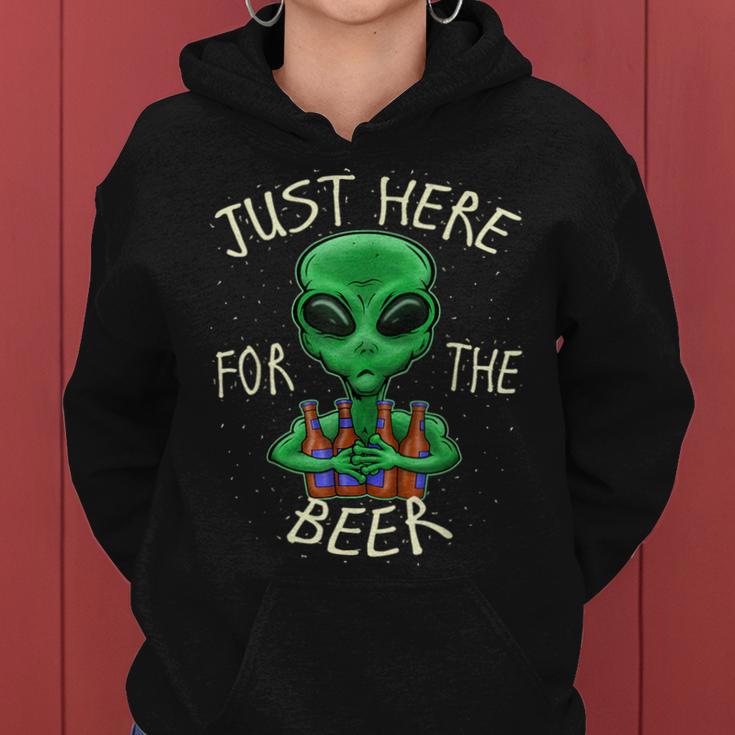 Just Here For The Beer Alien Graphic Beer Kapuzenpullover für Damen