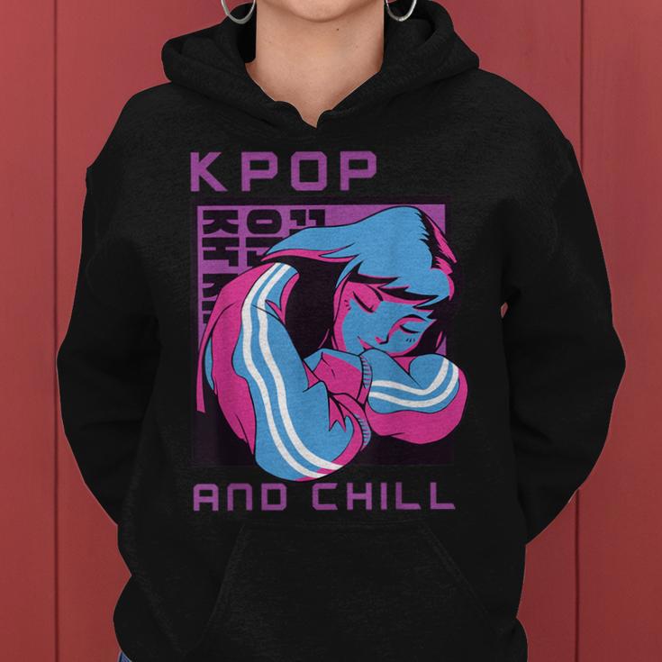 Korean K-Pop And Chill Girl Kapuzenpullover für Damen