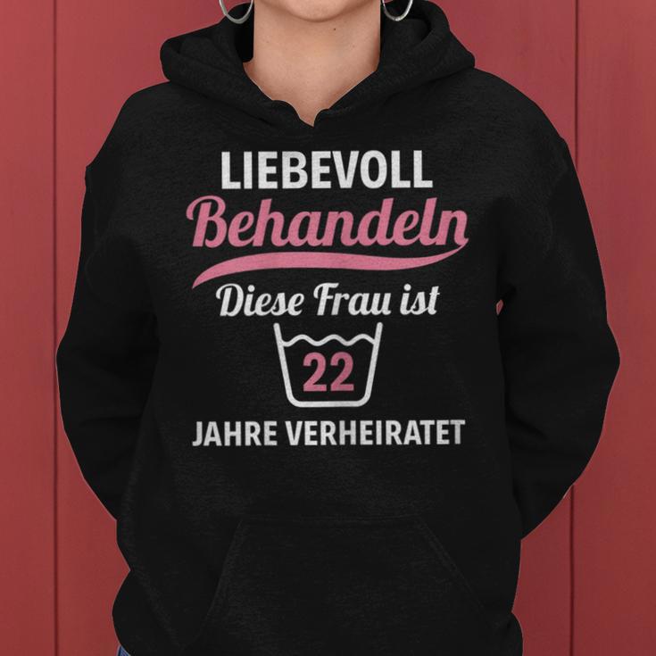 Ladies 22 Years Married Woman Bronze Wedding Anniversary 22Nd Wedding Anniversary Kapuzenpullover für Damen