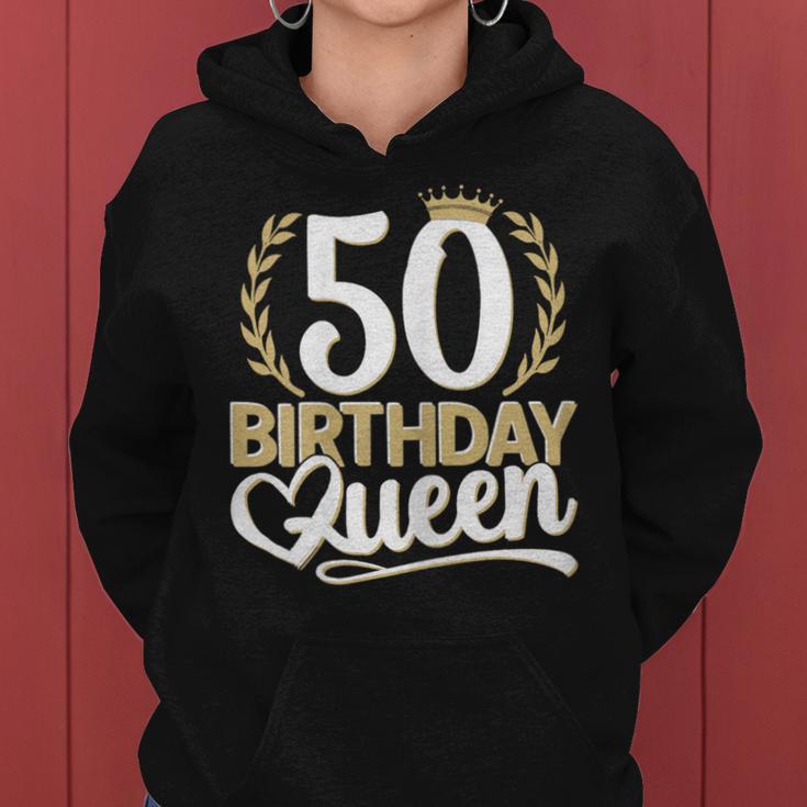 Ladies 50Th Birthday Woman 50S Birthday Birthday Queen 50 Kapuzenpullover für Damen