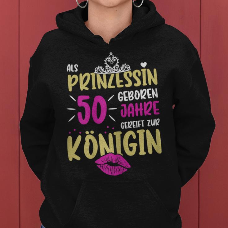 Ladies As Princess Born 50 Years 50Th Birthday Kapuzenpullover für Damen