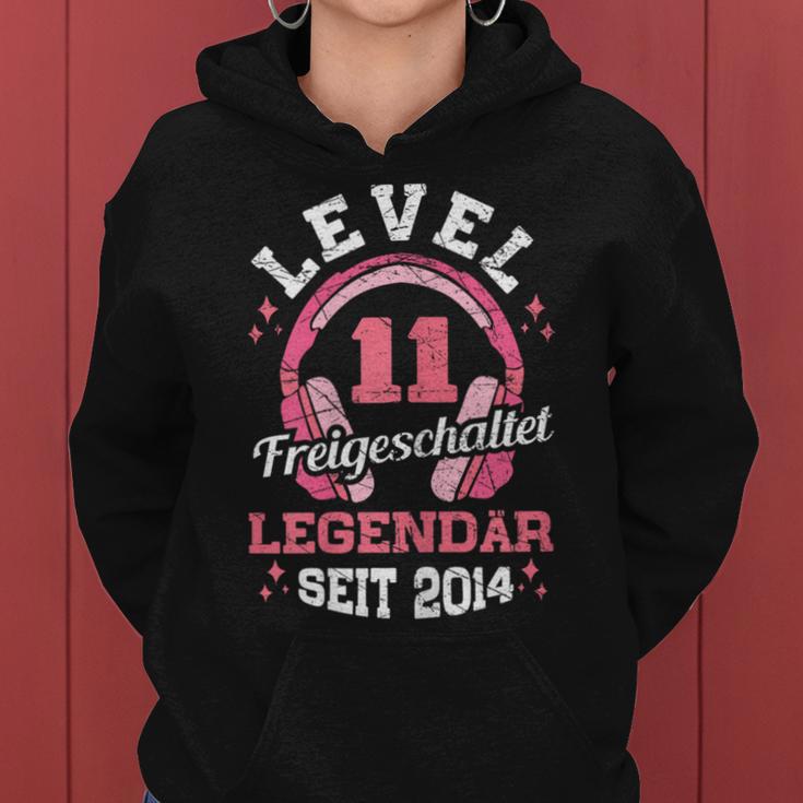 Level 11 Years Girl's Birthday Gamer Girl Gamer 2014 Kapuzenpullover für Damen