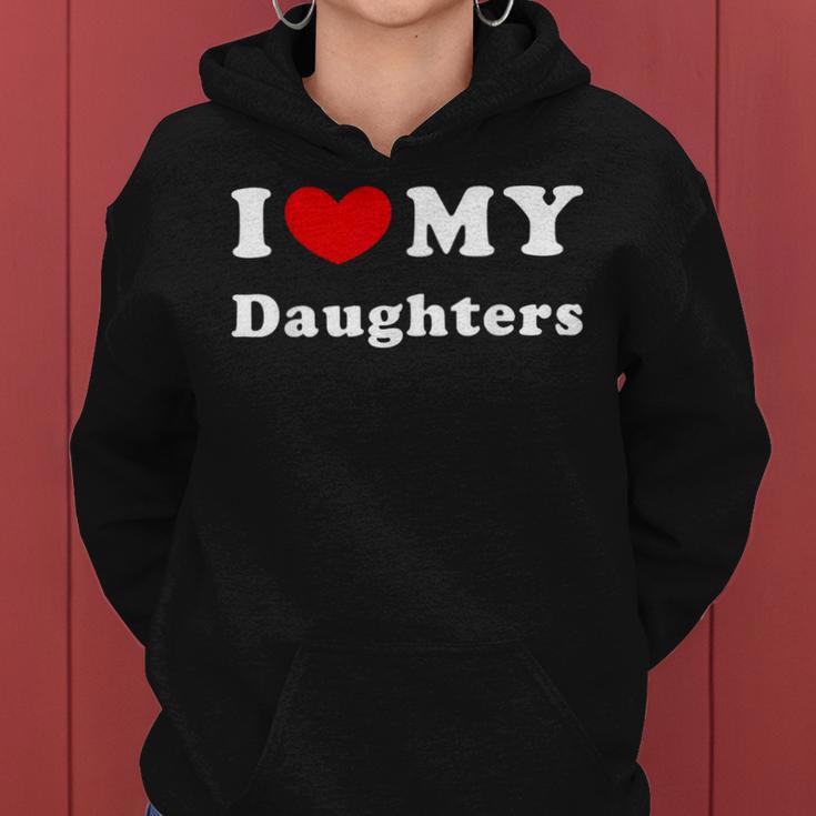 I Love My Daughters Kapuzenpullover für Damen