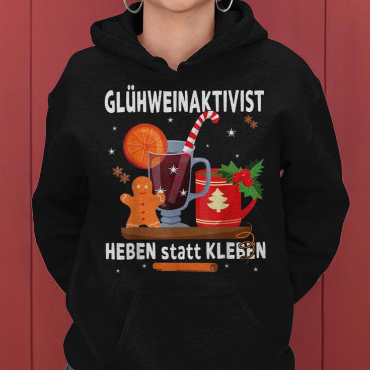 Mulled Wine Activist Heben Statt Kleben Christmas Mulled Wine Kapuzenpullover für Damen