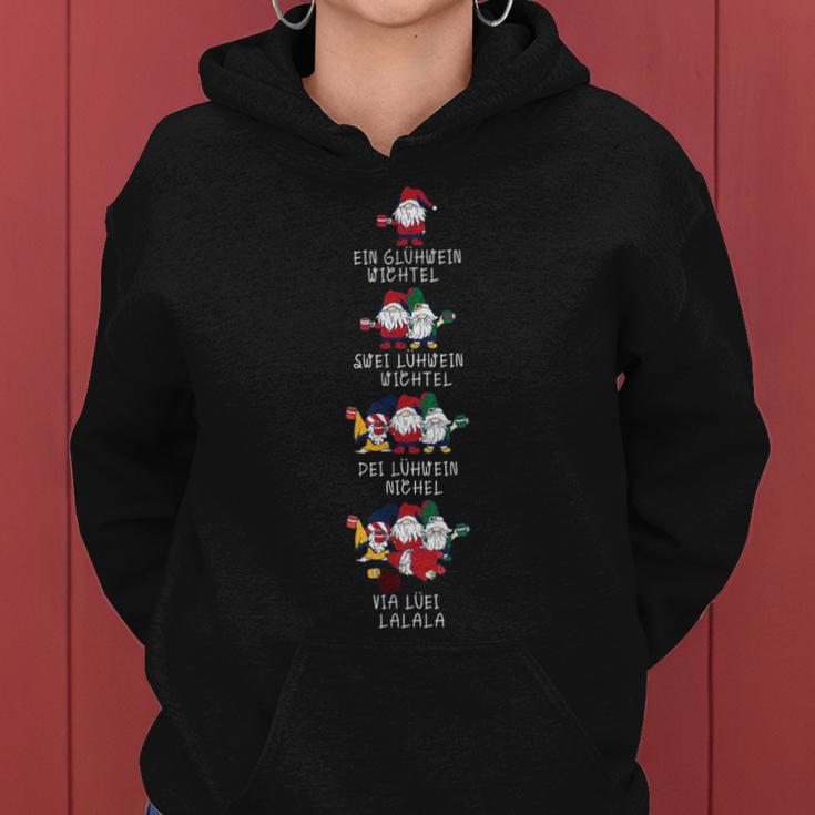 A Mulled Wine Swei Mulled Wine Gnome Christmas Kapuzenpullover für Damen