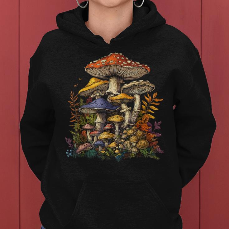 Mushroom Motif For Mushroom Lovers Mushroom Lovers Mushroom Colle Kapuzenpullover für Damen