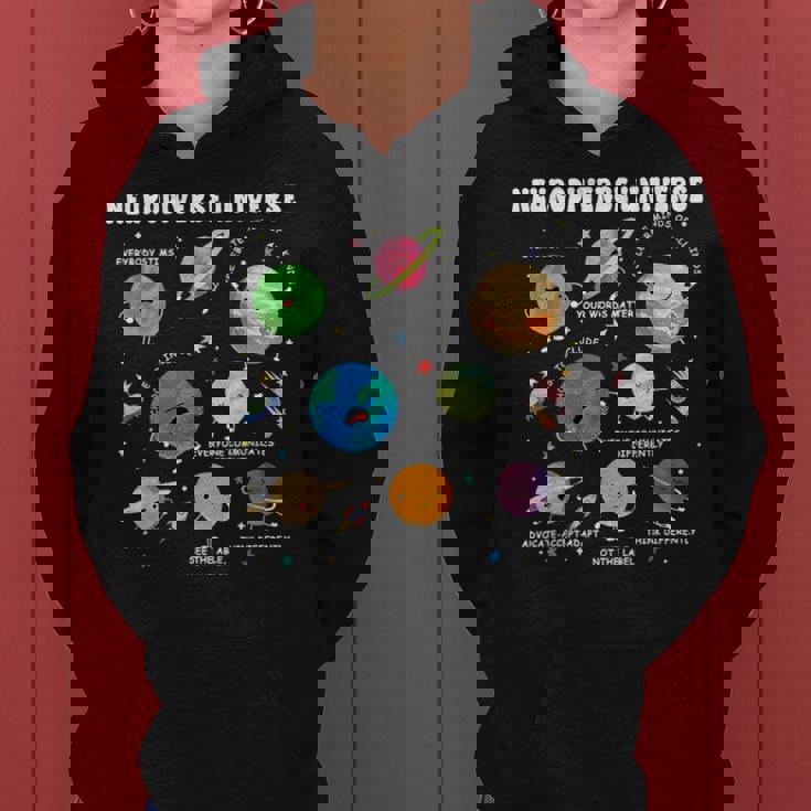 Neurodiverse Universe Space Planet Special Education Teacher Women Hoodie