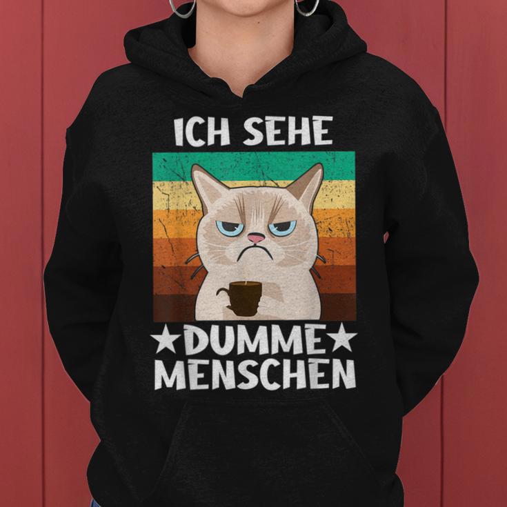 Office Humour Sarcasm Coffee Cat Ich Sehe Dupdy People Kapuzenpullover für Damen