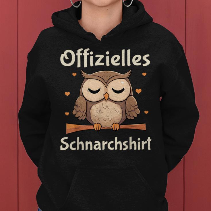 Official Snoring Pyjamas Owl Sleep Kapuzenpullover für Damen