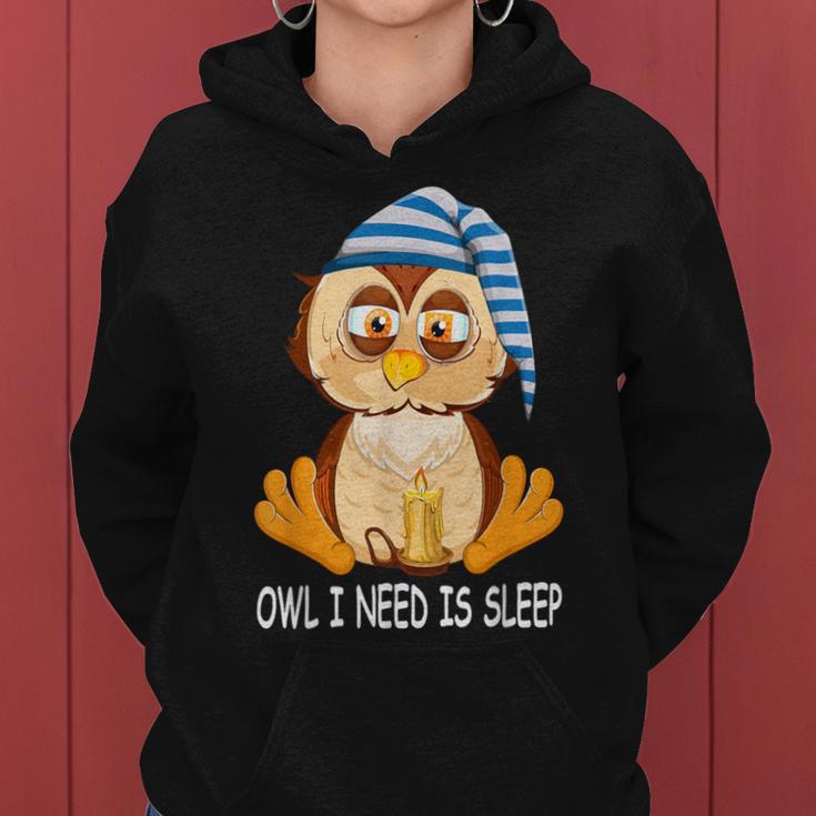 Owl Night Owl Sleeping Cap Nightgown Pyjamas Owl Kapuzenpullover für Damen