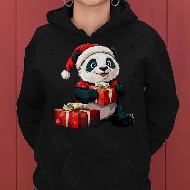 Pandas Christmas Kapuzenpullover für Damen