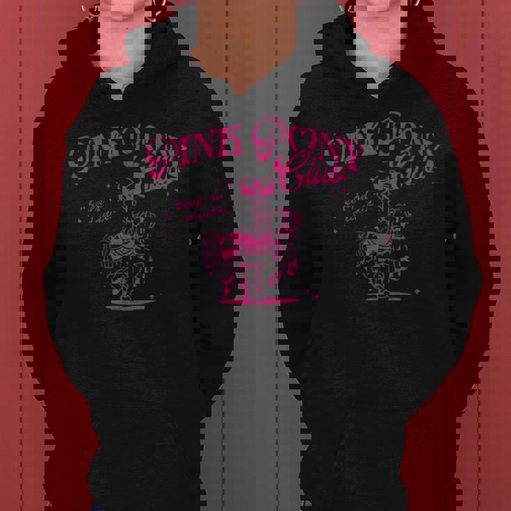 Pony And Heels Lover Pink Girls Clubs Disco Retro Western Women Hoodie