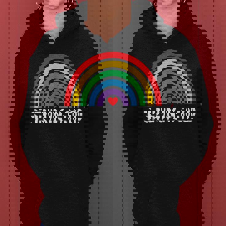 Pride Rainbow Shirt Rainbow Shirt For Women Serving God Women's Hoodie