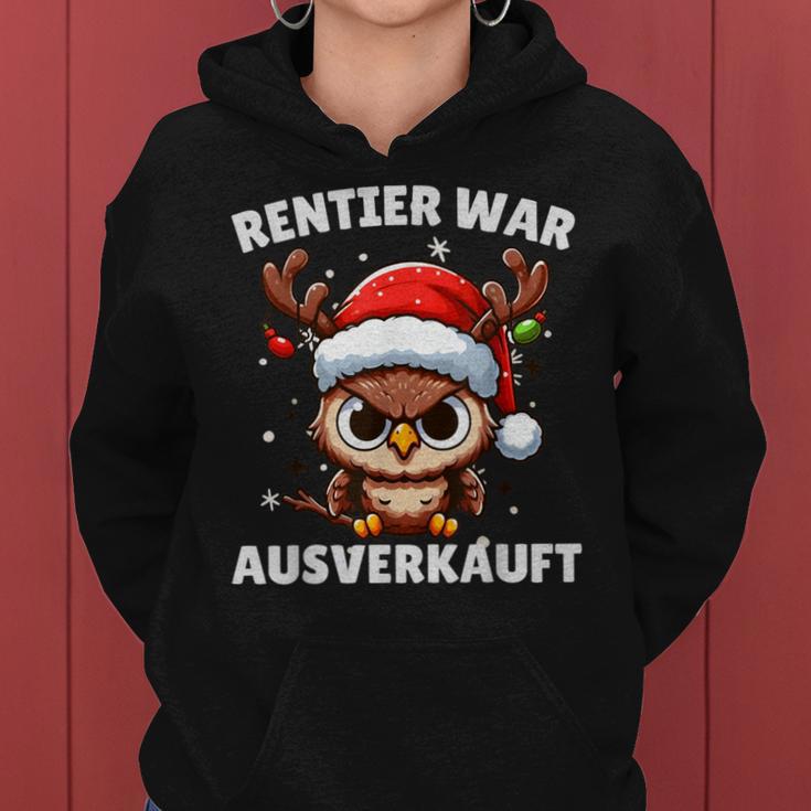 Reindeer Sold Out Christmas Owl Kapuzenpullover für Damen