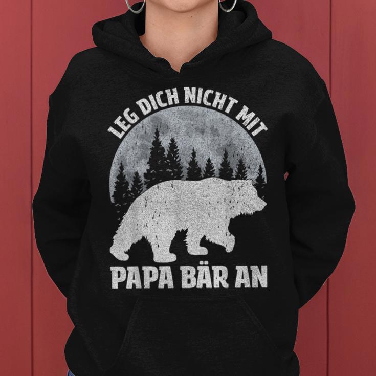 Retro Father Baby Son Daughter Bear Dad Father's Day Father Kapuzenpullover für Damen