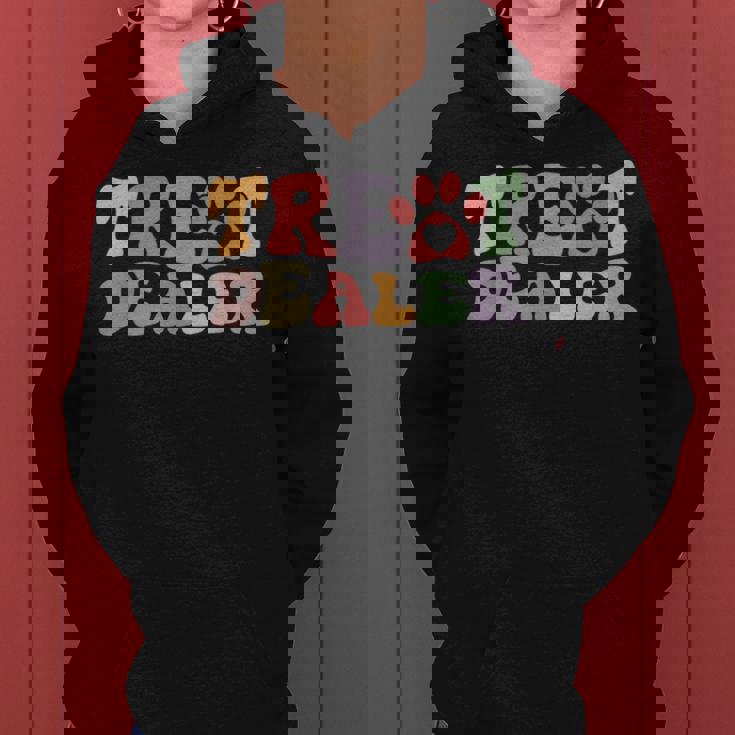Retro Groovy Treat Dealer Dogs Owner Treats Pet Dog Lover Women Hoodie