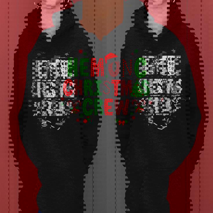 Retro Hemonc Christmas Crew Hematology Oncology Nurse Xmas Women Hoodie Retro Hemonc Christmas Crew Hematology Oncology Nurse Xmas Women Hoodie