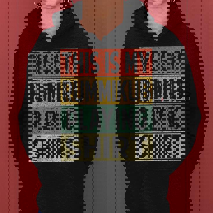 Retro Rummikub Dad Husband Grandpa Game Night Women Hoodie