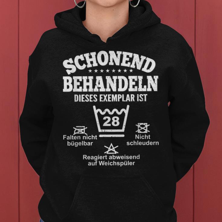 Schonend Behandeln 28 Birthday Man Woman Decoration 28 Years Kapuzenpullover für Damen