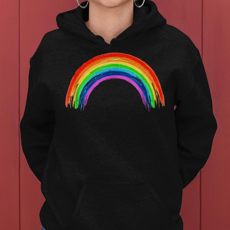 Simple Retro Rainbow Beautiful Colours Kapuzenpullover für Damen