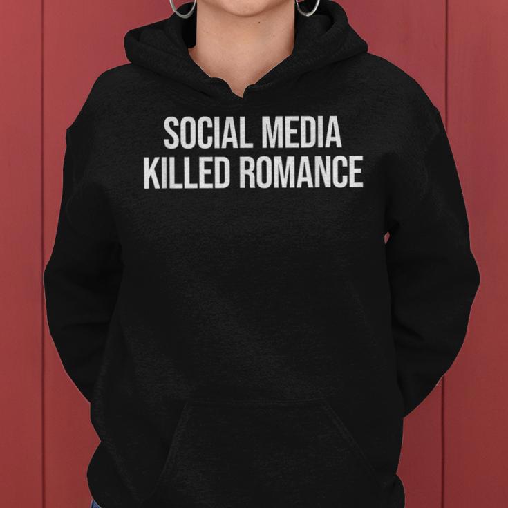 Social Media Killed Romance Kapuzenpullover für Damen