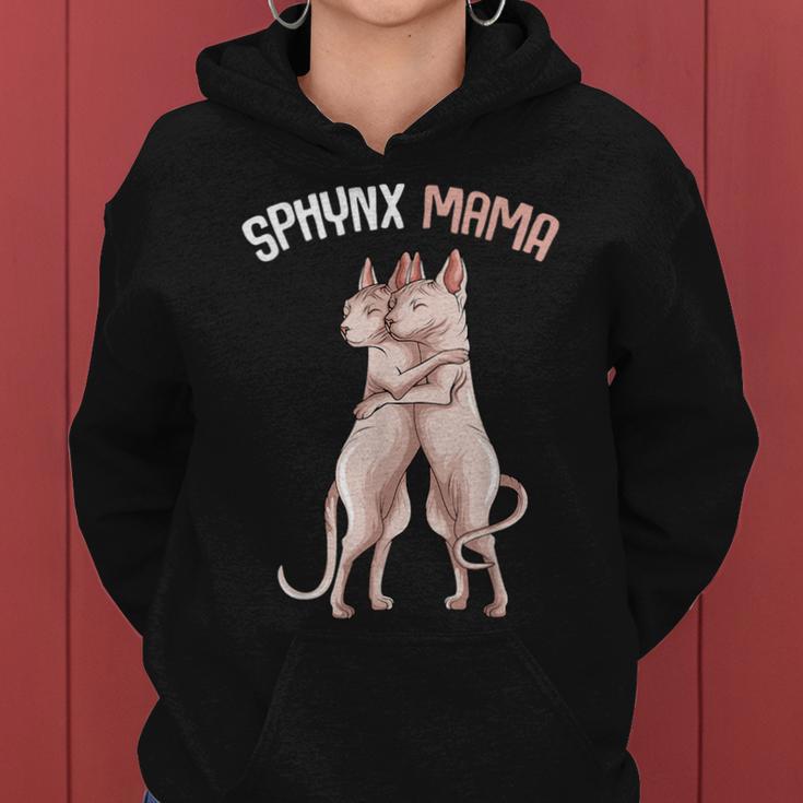 Sphynx Mama Cat Sphinx Naked Cat Cat Lovers S Kapuzenpullover für Damen