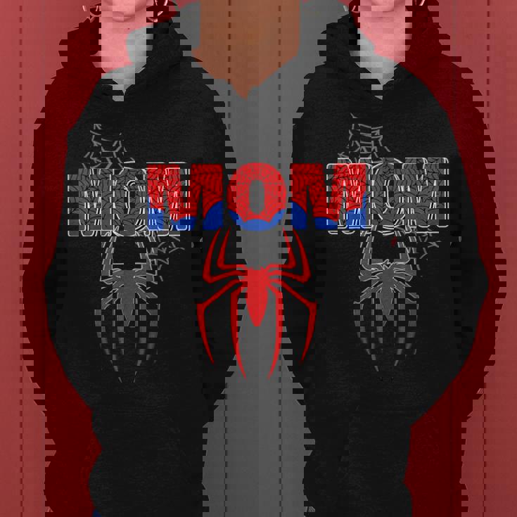 Spider Mom Family Birthday Boy Retro Mother's Day Women Hoodie