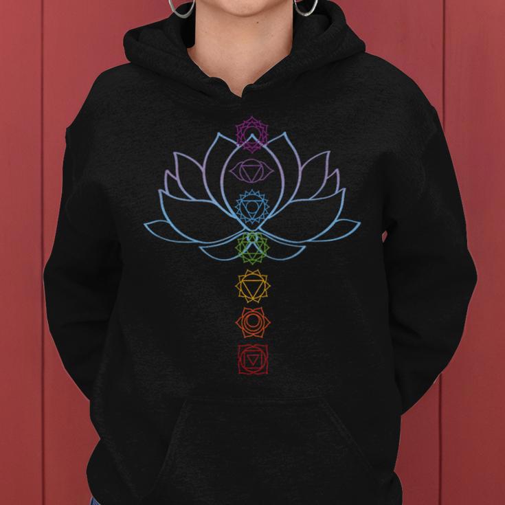 Spiritual Zen Lotus Flower Chakras Aligned Yoga Kapuzenpullover für Damen