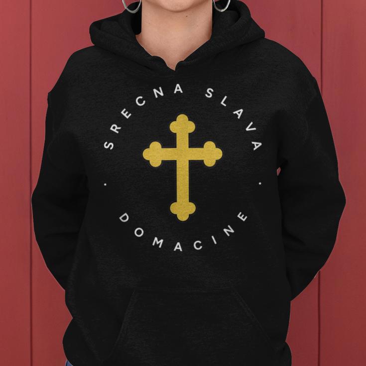 Srecna Slava Domacine Kapuzenpullover für Damen