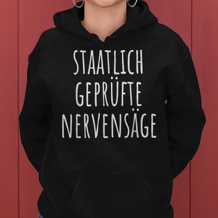 State Tested Nerve Saw Zicke Sister Irony Nerves Kapuzenpullover für Damen