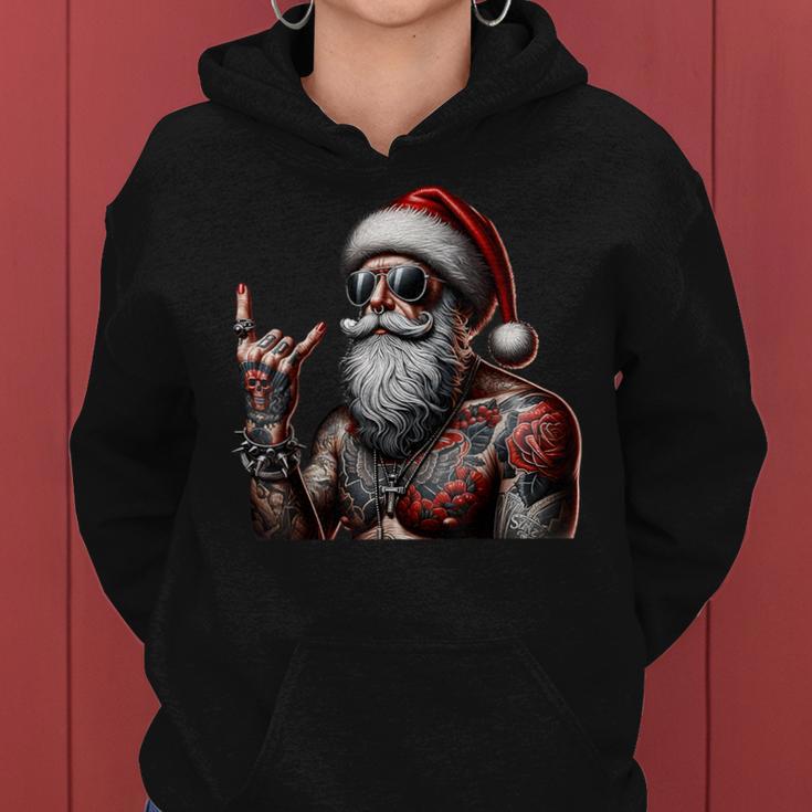 Tattooed Santa Claus Inked Christmas & Women Kapuzenpullover für Damen