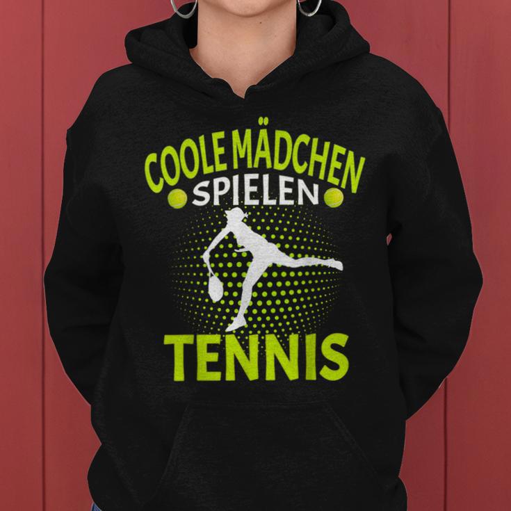 Tennis Player Cool Girls Playing Tennis Kapuzenpullover für Damen