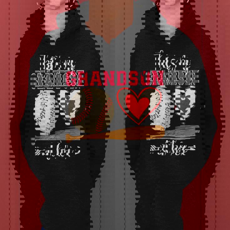 That's My Grandson Out There Baseball Mother's Day Grandma Women Hoodie That's My Grandson Out There Baseball Mother's Day Grandma Women Hoodie