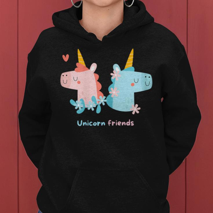 Unicorn Friends Einhorn Freunde Mädchen Kinder Kapuzenpullover für Damen