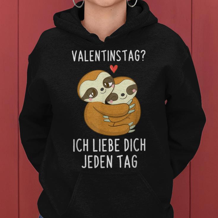 Valentine's Day Ich Liebe Dich Jeden Tag Sloth Couple Kapuzenpullover für Damen