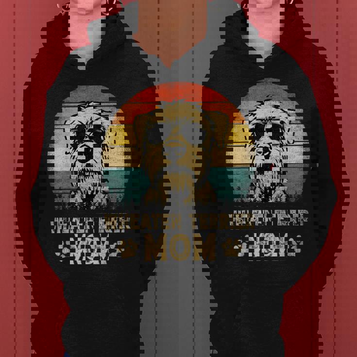 Vintage Wheaten Terrier Mom Dog Lovers Mother's Day Women Hoodie