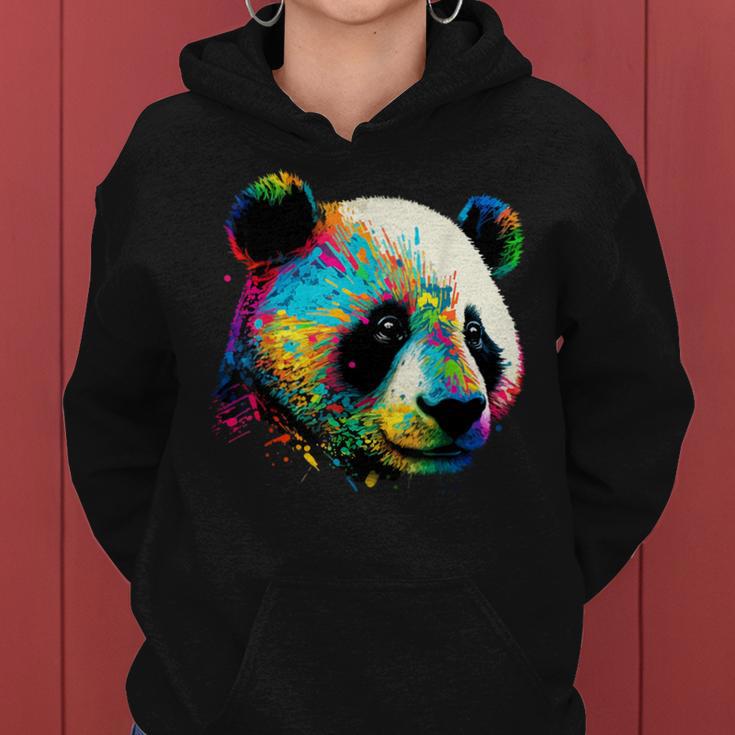 Watercolor Panda Kapuzenpullover für Damen