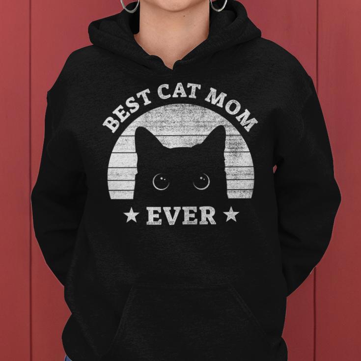 Women's Best Cat Mum And Cat Mummy Ever Retro Kapuzenpullover für Damen