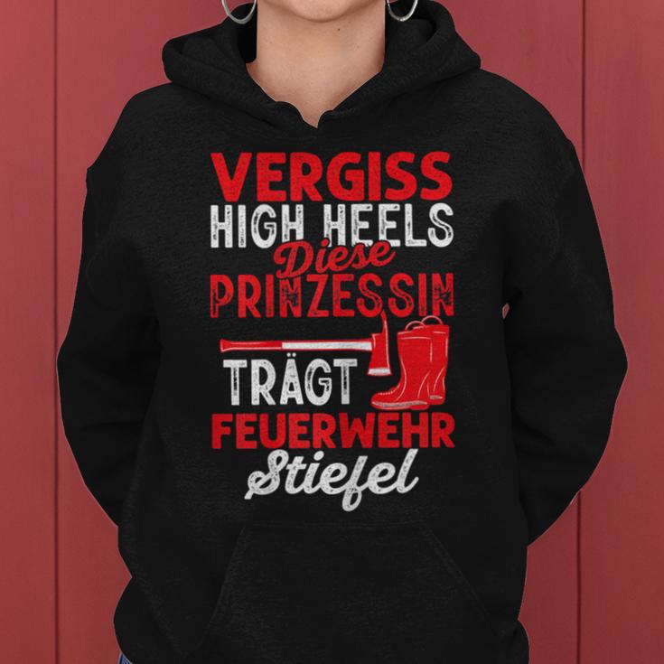 Women's Diese Prinzessin Trägt Feuerwehr Stiefel German Kapuzenpullover für Damen