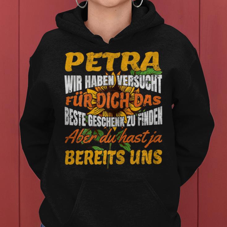 Women's First Name Petra Personalised Name Kapuzenpullover für Damen