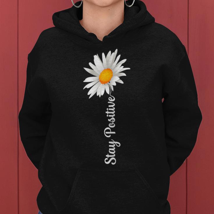 Women's Stay Positive Flowers Spring Summer Women's Kapuzenpullover für Damen