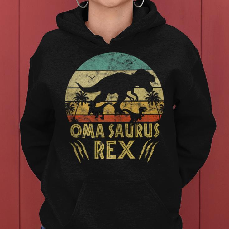 Women'sintage Omasaurus Grandma Cool Retro Grandma Dinosaur Kapuzenpullover für Damen