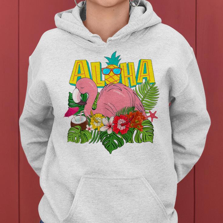 Aloha Hawaii Hawaii-Flamingo Children Nager Girls Toddler Blue Kapuzenpullover für Damen