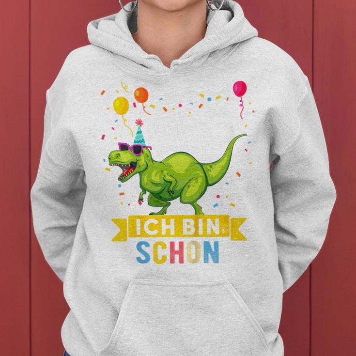 Children's 5 Years Birthday Dinosaur Boys Girls Dino Kapuzenpullover für Damen