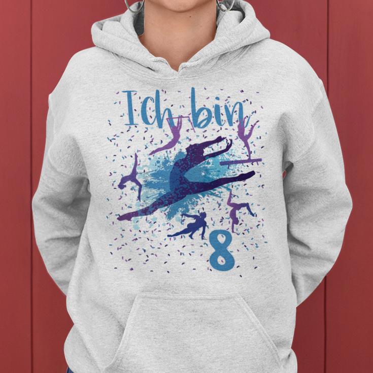 Children's 8Th Birthday Girls' Gymnastics Ich Bin 8 Kapuzenpullover für Damen