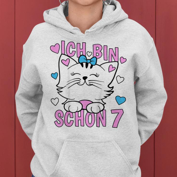 Children's Ich Bin Schon 7 Jahre Girl Ich Bin Schon 7 Years Kapuzenpullover für Damen